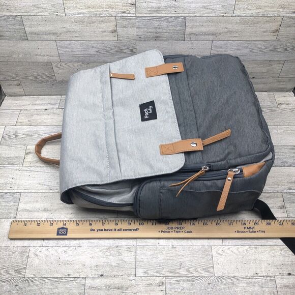 iPack Carry All Backpack Diaper Bag, Solid Print/Gray - Picture 11 of 13